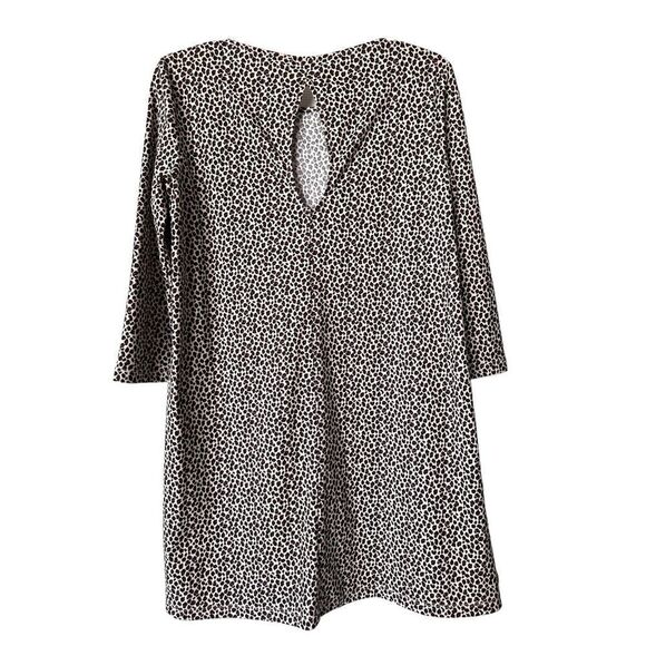 MNG by Mango Basics Women's Pullover Animal Print Shift Dress Multicolor Size 4 - Picture 4 of 5